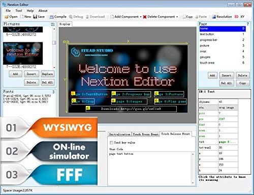 Ferwooh Nextion 3.5 '' תצוגה NX4832T035 מסך מגע התנגדות HMI TFT מודול חכם LCD עבור Arduino Raspberry Pi ESP8266