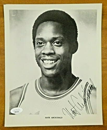 Nate Archibald Vintage חתום 8x10 עם JSA COA - תמונות NBA עם חתימה
