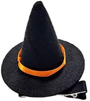 Binaryabc Challoween מכשפה קליפ קליפ, קליפ שיער מיני כובע עליון, קישוט אספקת מסיבות ליל כל הקדושים,