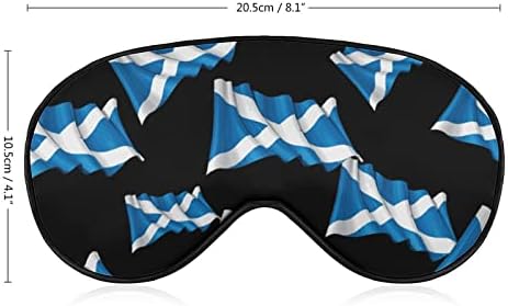 מסכת עיניים של דגל סקוטלנד לסקוטאוט לילה כיסוי עיניים עם רצועה מתכווננת לגברים נשים נוסעות יוגה תנומה