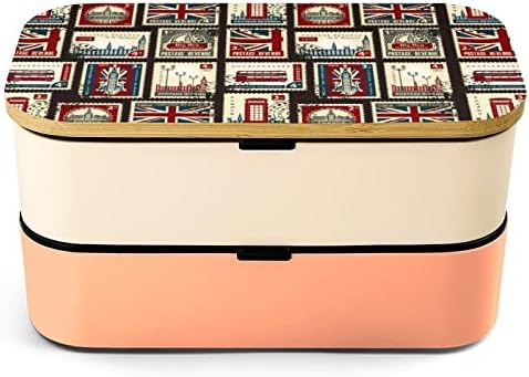 בולים עם קופסת האוכל של האיחוד ג'ק בנטו קופסת דליפות דליפות בנטו קופסאות מזון עם 2 תאים לפיקניק העבודה Offce