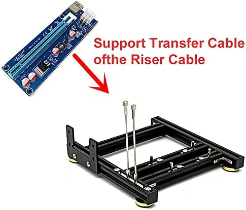סוגר כרטיסי מסך תמיכה בסוגיית ATX אספקת חשמל PCI-E 1X עד 16X כבל RISER RISER DIY