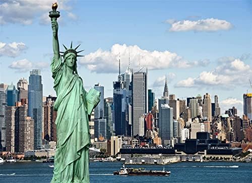 קורפוטו בד 5 על 3 רגל פסל חירות נושא רקע צילום אמריקה ניו יורק בניין פטריוטי רקע יום עצמאות יום נישואים ילדים