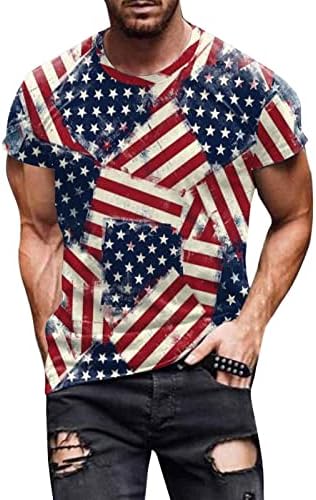 חולצות עם כיסים של גברים יום עצמאות דגל אביב / קיץ פנאי ספורט נוח גברים חולצות מקרית