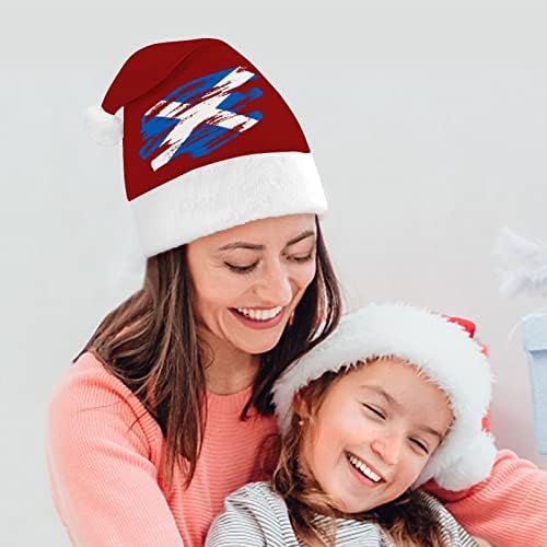 בציר סקוטי דגל חג המולד כובעי בתפזורת מבוגרים כובעי חג המולד כובע לחגים חג המולד ספקי צד