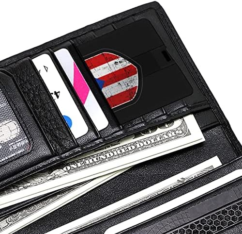 דגל פוארטו ריקו USB 2.0 מכריע פלאש מכונן זיכרון צורת כרטיס אשראי