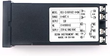 Studyset PID Controller REX-C100FK02-VXDN 0-400 מעלות תרמוסטט חכם SSR מתג בקר טמפרטורה מתכוונן