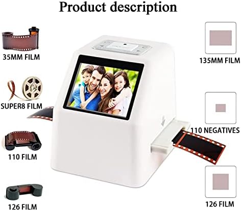 סורק קולנוע ושקופיות, ממיר סרטים דיגיטלי, עם מסך LCD בגודל 3.5 אינץ ', All-in-1 22MP, 120 רזולוציה גבוהה, ממיר