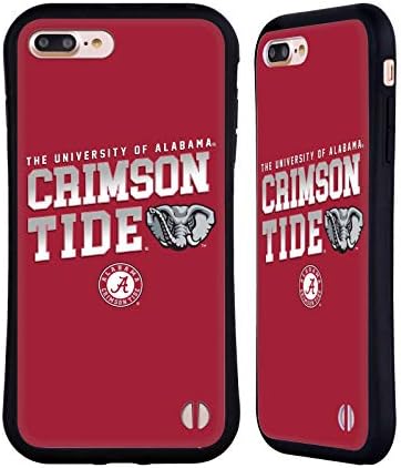 עיצובים של מקרה ראש מעצבים רשמית אוניברסיטת אלבמה UA Crimson Tide Hybrid Case תואם ל- Apple iPhone