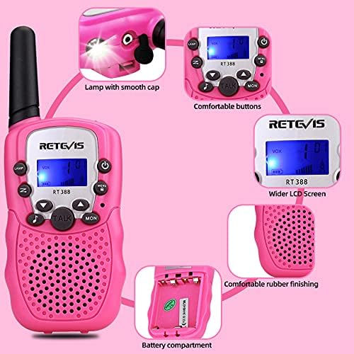 מכשירי קשר לילדים-388 מכשירי קשר לילדים, מתנות צעצועים לילדות בנות 5-13, מכשירי קשר לילדים פנס 22 פרק, טווח
