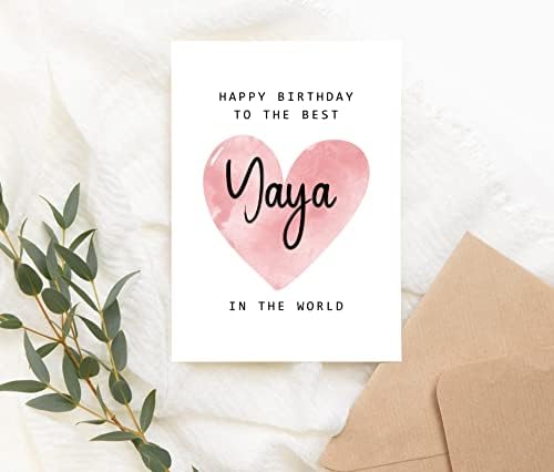 יום הולדת שמח לאייה הכי טוב בכרטיס העולם - כרטיס יום הולדת יאיה - כרטיס יאיה - מתנה ליום האם - כרטיס יום