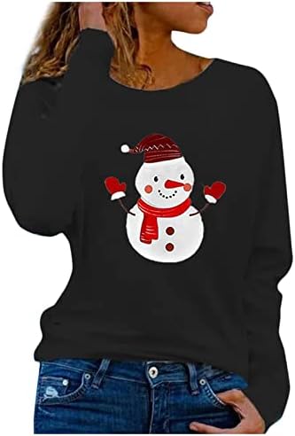 פנדרים חולצות נשים החג שמח ברדס צוואר סוודר חם כולל עסקים מקרית חולצות לנשים