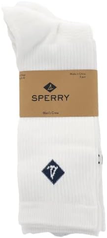 Sperry's Sperry's Repeak Sneaker Sneaker Crew Socks-3 Pap Pack-Pack-Heel Toin Tushion and Picking