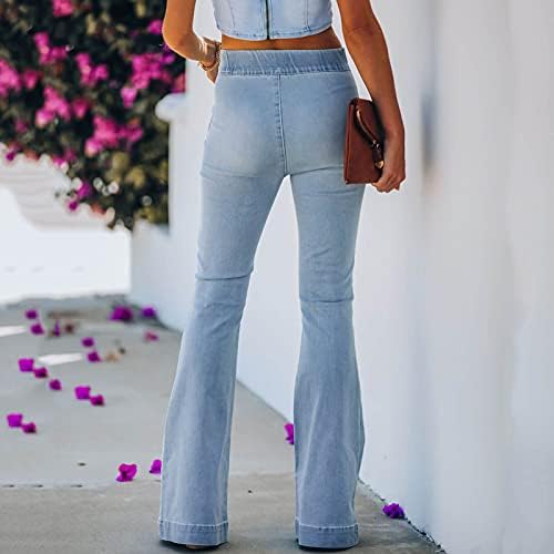 Miashui נשים בגדים בגודל בגודל רזה רזה דקיקים ג 'ג'ינס המותניים המותניים המותניים מכנסיים מכנסיים