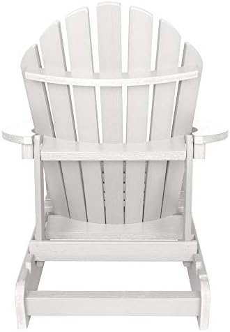 Highwood ad-Chl1-Whe Hamilton מיוצר בכיסא אדירונדק בארהב, גודל מבוגר, לבן