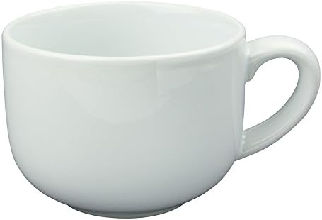 24 גרם כוס ספל קפה לאטה גדולה במיוחד או קערת מרק עם ידית - לבן