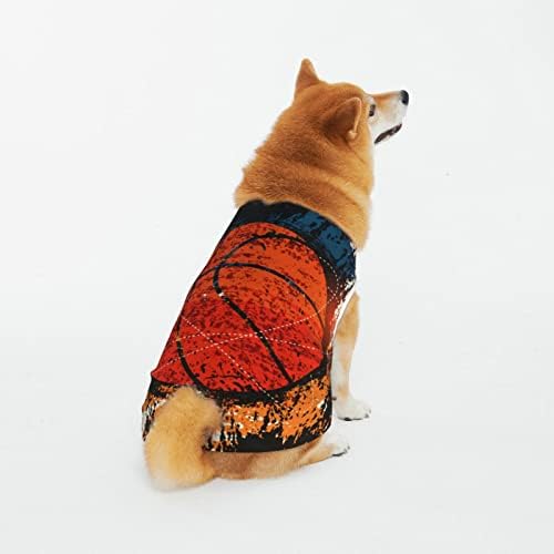 חולצות חיות מחמד כותנה כדורסל-רטרו-מים-צבעי-אמן תלבושות כלבים חתול כלב פיג'מה כלב רך אופן סרבל חיות
