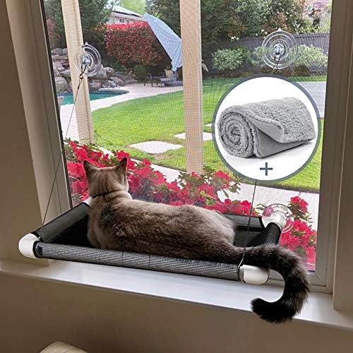חתול חלון מוט-חתול ערסלים עבור חלון עם קטיפה כרית, שטח חיסכון חתול מיטה, חיות מחמד מנוחה מושב בטיחות