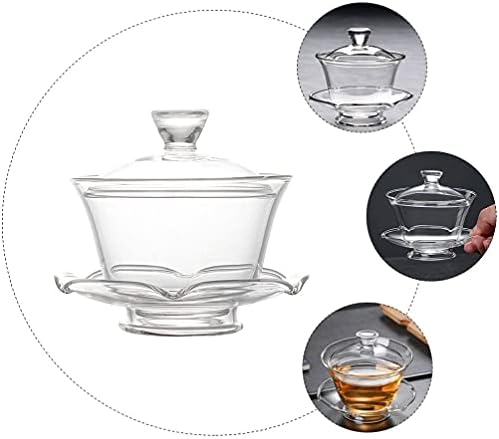 סט קומקום זכוכית קאבילוק סט כוס סינית קונג/גונג פו כוס תה סט סט שקוף קערה תה קערה תה כוס תה