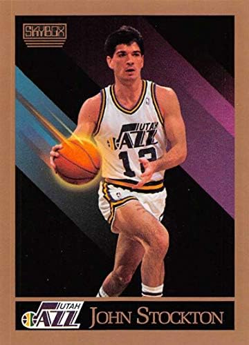 1990-91 כדורסל Skybox 284 ג'ון סטוקטון יוטה ג'אז רשמי מסחר ב- NBA