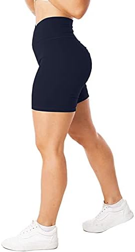 נשים אופני מכנסיים קצרים 4 יולי אמריקאי דגל הדפסת יוגה אימון ריצה חותלות מכנסיים גבוהים מותניים יבול