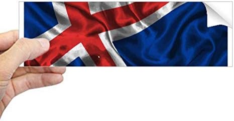 Diythinker טקסטורה משי איסלנד דגל מופשט דגל מלבן מלבן מדבקות מדבקות מדבקות חלון