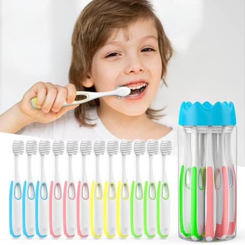 מורולורו 12 חתיכות ילדים מברשת שיניים לילדים מברשת שיניים ידנית מברשת שיניים לפעוטות מברשת שיניים