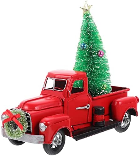 דגמי מתנות אברפאן אורן עצי מכונית מלאכותית קישוט מטבח מיני חג המולד משאית ישנה קישוטי מגש לחופשה