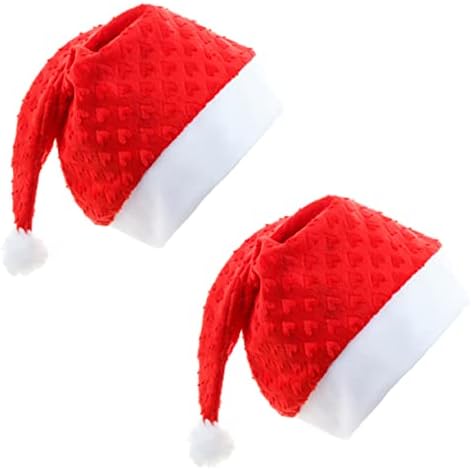סוימיס 2 יחידות אבזר קלאוס קישוטי אדום פסטיבל קלאסי קצר יפה קטיפה למבוגרים חג המולד דפוס נשים כובעי עד