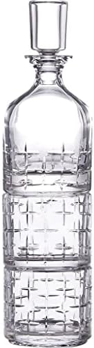 קופסת מתנה של דגרן ניופורט טוויסט / 2 כוסות זכוכית קריסטל & 1 סט קנקן קריסטל / מתנה נהדרת לאבות, זכוכית מעוצבת