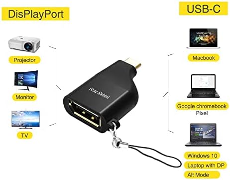 USB C ל- DisplayPort 4K@60Hz, USB C סוג C ל- DP מתאם DP תואם ל- MacBook Pro/Air 2020, iPad Pro M1