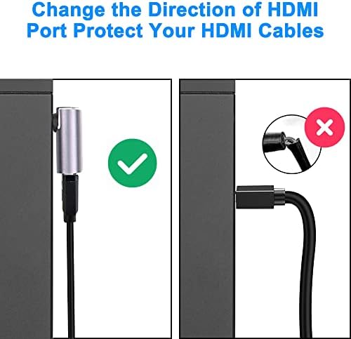 XMSJSIY 8K HDMI סיומת מתאם זכר לזווית ימנית נקבה 90 מעלות מחבר UTRA מהירות גבוהה תמיכה 8K@60Hz/4K@120Hz,
