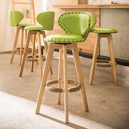 פשטות יצירתית אטמוספרה פשוטה שרפרף דלפק, כורסא מושב פו קנבוס חבל תה חבל תה כסאות אוכל עץ שרפרף, 37 37 73 סמ