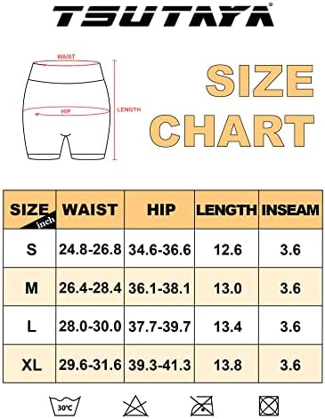 מכנסי כושר אימון של Tsutaya מכנסי כושר 3.6 אינץ 'מכנסיים קצרים של Scrung