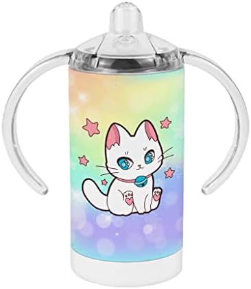 אנימה חתול כוס קש - חמוד אנימה חתול תינוק כוס קש-גרפי כוס קש