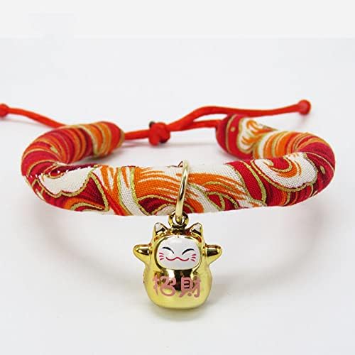 שרשרת עניבה מודפסת של צווארון כלבים רב -צבעוני עם פעמון לאביזרי חיות מחמד לחיי היומיום