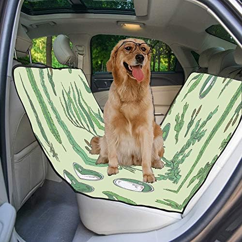 מותאם אישית אצות מים ביו מזון ירוק ים הדפסת רכב מושב מכסה לכלבים עמיד למים החלקה עמיד רך לחיות מחמד רכב מושב
