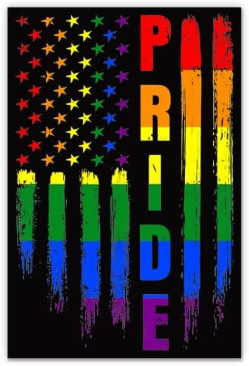 מדבקות ארהב דגל גאווה הומוסקסואלי להטבים - 2 חבילות של מדבקות 3 אינץ ' - ויניל אטום למים לרכב, טלפון,