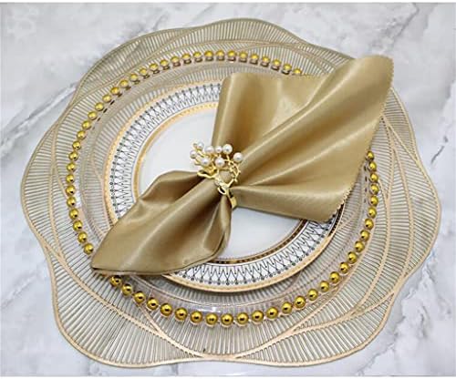 Zjhyxyh מפית טבעת מפיות מתכת מתאימה לקישוט שולחן מסיבות לחתונה 24 יחידות