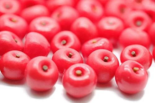 1shopforyou 20 psc אדום תפוח אדום בובות מיניאטורות צעצועים ומטבח אוכל ביד בעבודת יד