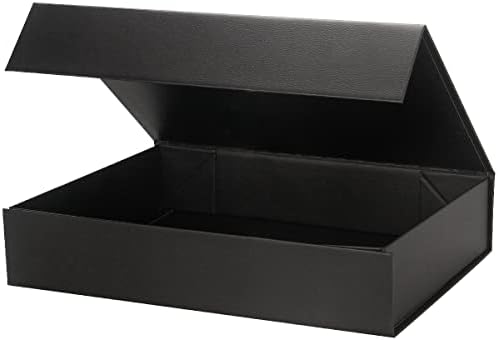 קופסת מתנה של Mozrro עם מכסים, 11.5 x 8.5 x 2.3 בסגירה מגנטית קופסאות מתנה מתקפלות על מתנות של חולצות טריקו, כפפות,