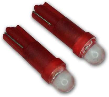 TuningPros Ledig-T5-R1 מכשיר גרנראל נורות LED נורות T5, 1 סט אדום 2-PC אדום