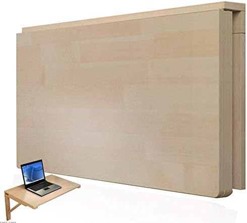 PIBM פשטות מסוגננת מדף קיר רכוב מדפי מתלה צפים מתקפלים שולחן מחשב מעץ מוצק שולחן מחשב שמור שטח, 14 גדלים,