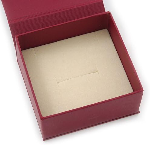 קופסת מתנה מקרטון מרובעת חמוציות מסוגננת עם סגירת מכסה מגנטית