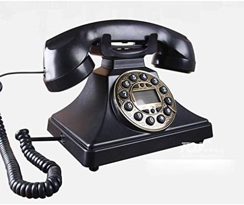 N/A טלפונים ואביזרים טלפונים עתיקים ישנים רטרו קרקע אמריקאית קווי משרד ביתי טלפון סיבוב מתכת שחור