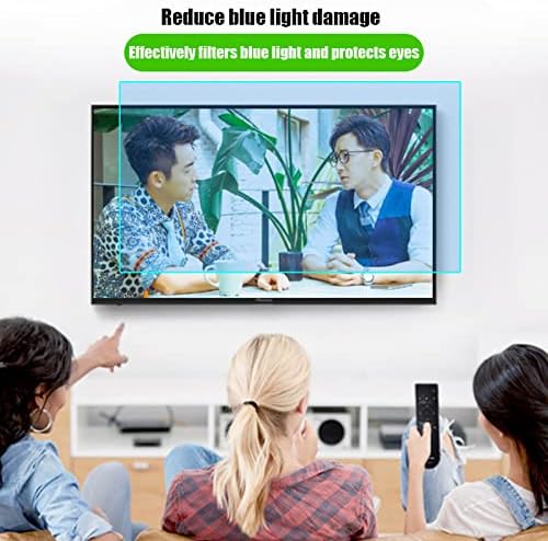 מגן מסך טלוויזיה נגד אור כחול מזיק לצג רגיל או מעוקל בגודל 32-75 אינץ '- הגנה על העיניים / נגד סנוור