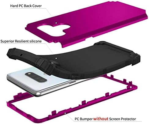 מכסה טלפוני מעוצב תואם למארז LG Stylo 6, Tho-in-One TPU+PC Case Case Silicone Ultra Slim Slim Prote