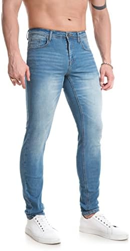 Tegias Mens Slim Fit Jeans Jeans Compant Comfort Fit רגיל