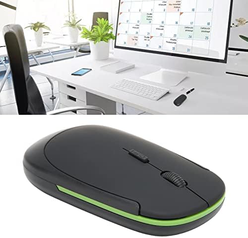 עכבר אלחוטי 2.4 ג ' יגה הרץ, עכבר מחשב, עכבר שקט ארגונומי, עכבר משרדי, עם 3 רמות עיצוב מתכוונן ודק במיוחד, למחשב,