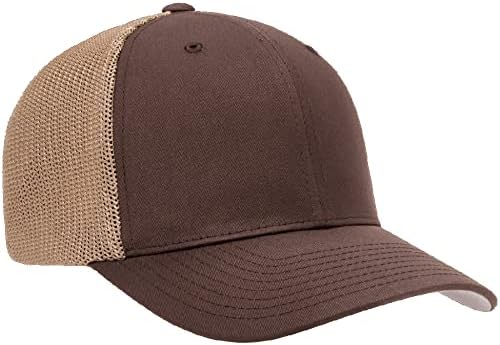 כובע רשת נהג משאית של גברים פלקספיט / כובע נהג משאית ריק 6511 / כובע כושר גמיש מצויד לגברים